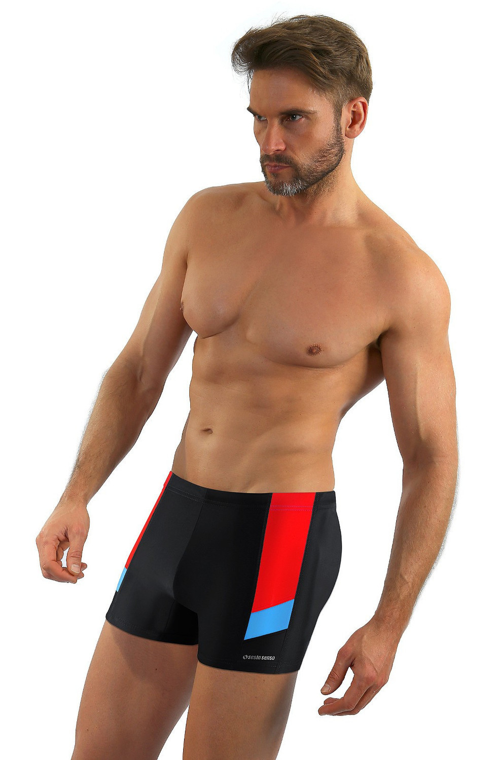 Pánske plavky - boxerky Sesto Senso art.381 Maxi 3XL-4XL černá 4XL