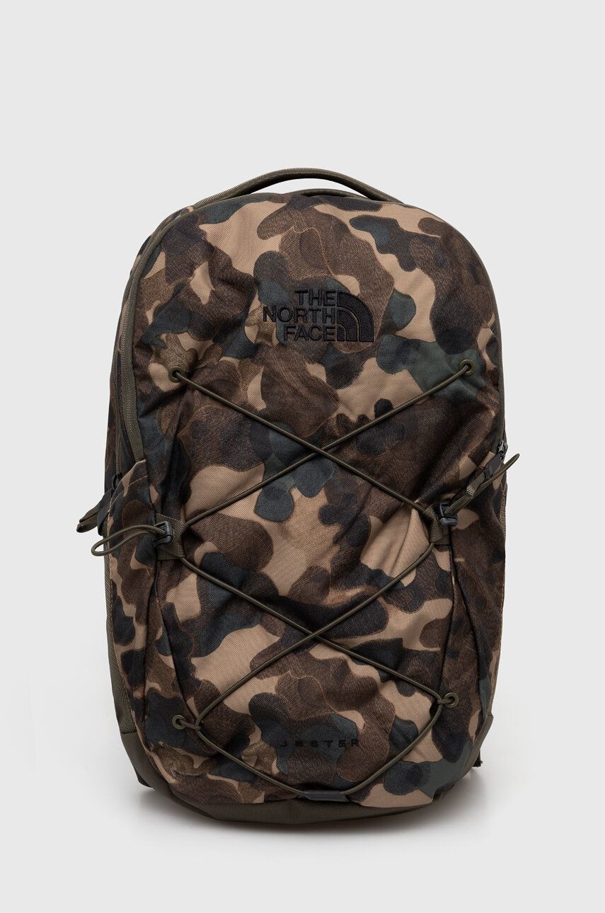 Ruksak The North Face Jester pánsky, zelená farba, veľký, vzorovaný
