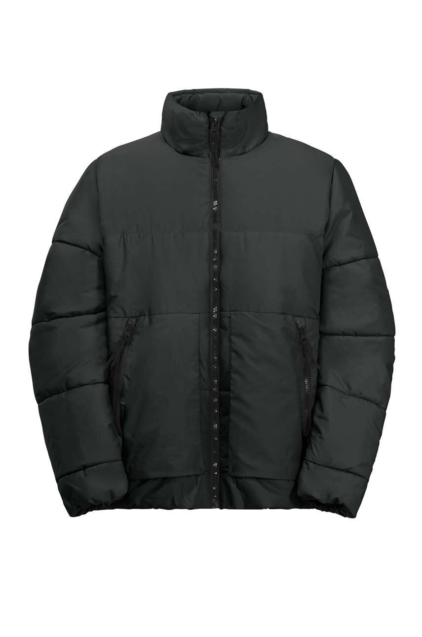 Detská bunda Jack Wolfskin TEEN INS čierna farba