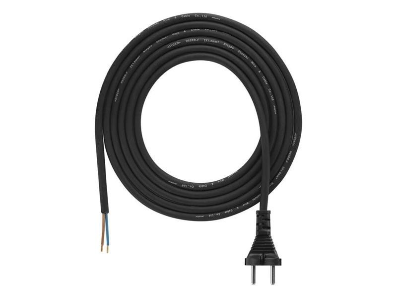 Flexo šnúra gumená 2x1,0mm2 3m čierna EMOS