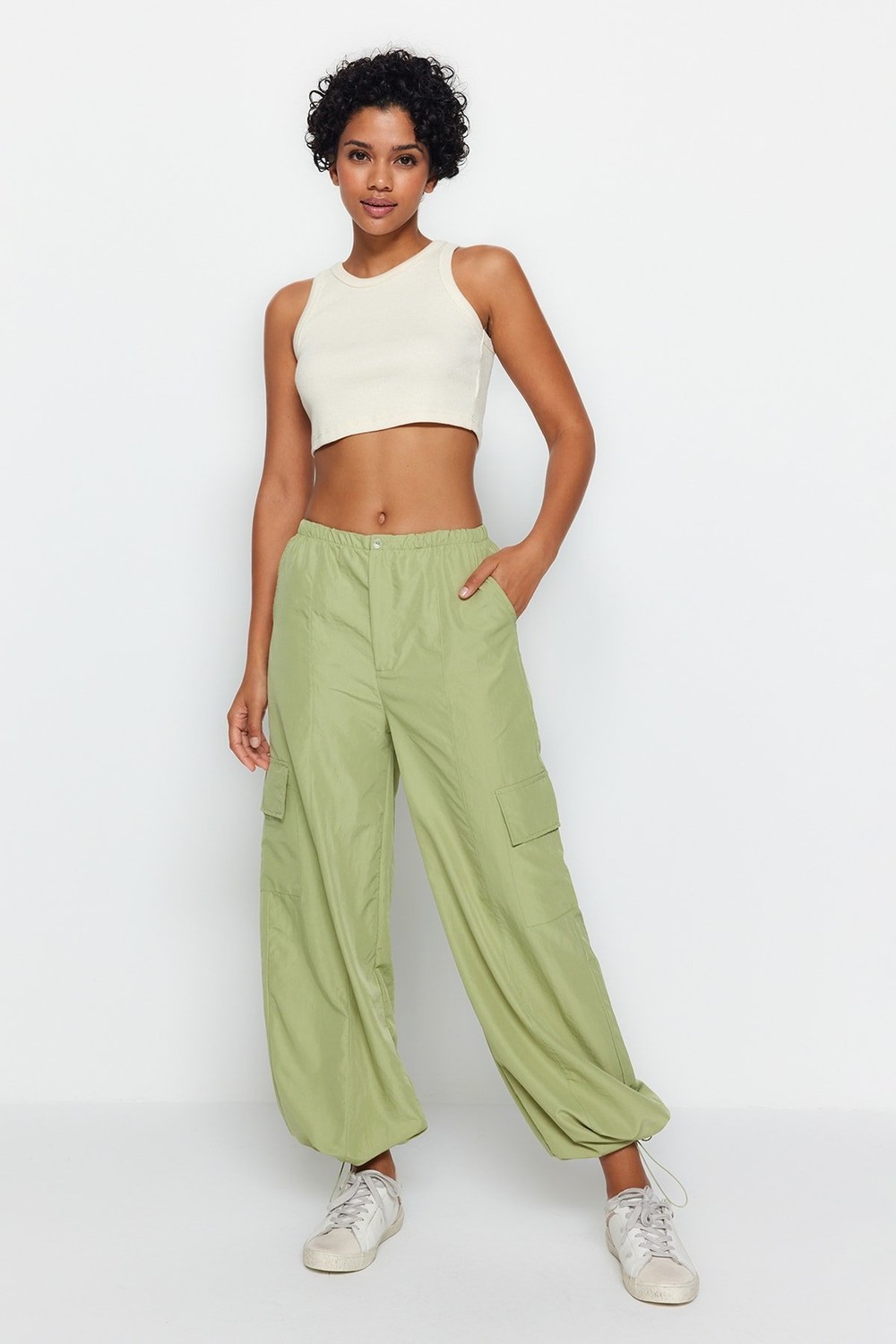 Trendyol Pants - Khaki - Cargo
