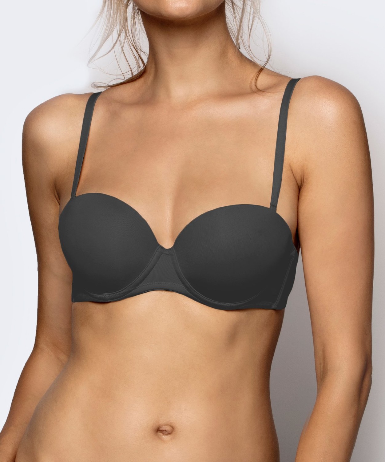 *Women's bra Balconette ATLANTIC- dark gray