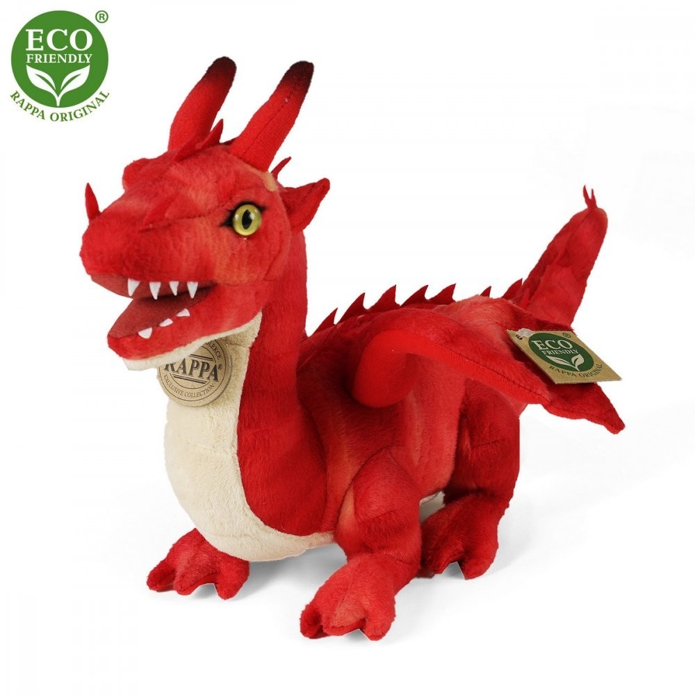 RAPPA PLYSOVY DRAK 40 CM CERVENY ECO-FRIENDLY