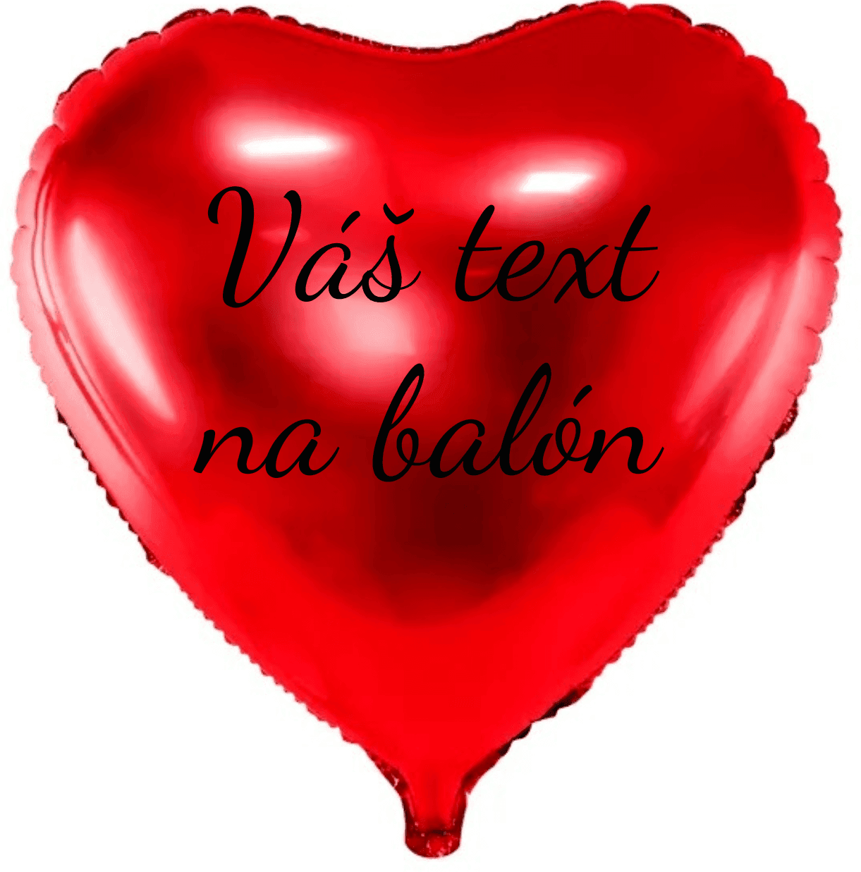 Personal Fóliový balón s textom - Červené srdce 61 cm