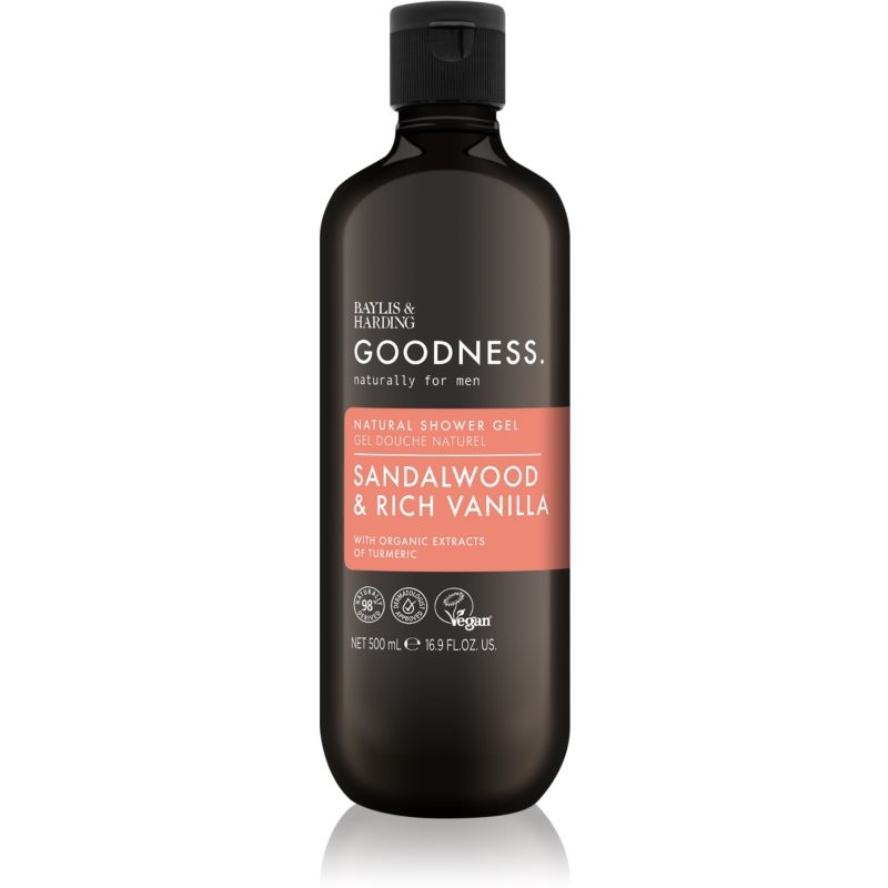 Baylis & Harding Goodness Sandalwood & Rich Vanilla sprchový gél pre mužov 500 ml