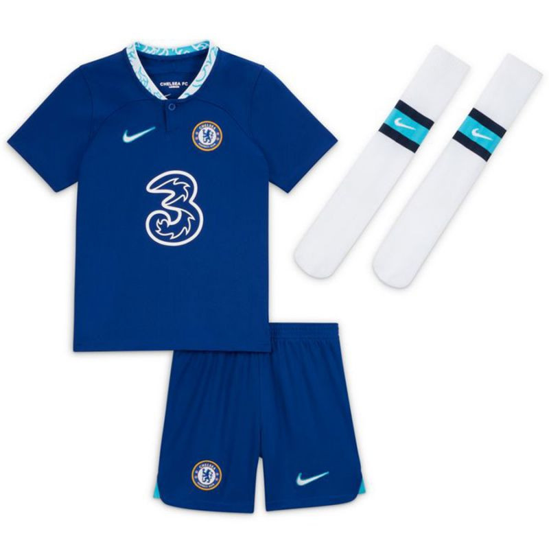 Detská futbalová súprava Jr DJ7888 496 - Nike 122/128 tmavě modrá