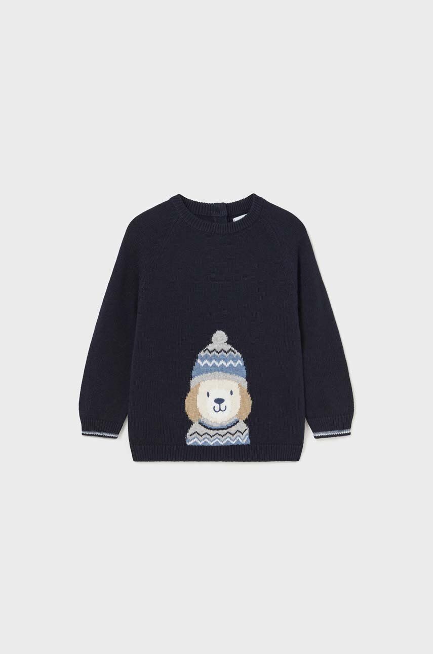 Sveter pre bábätká Mayoral tmavomodrá farba, tenký