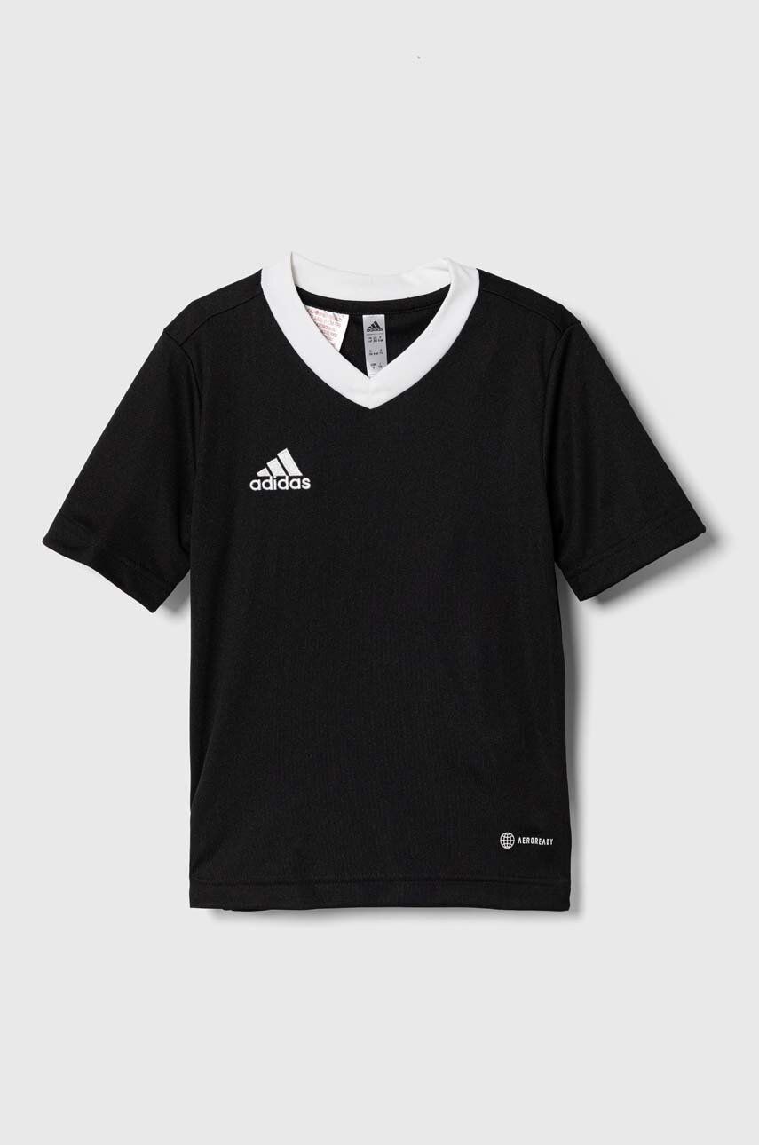 Detské tričko adidas Performance ENT22 JSY Y čierna farba, s nášivkou