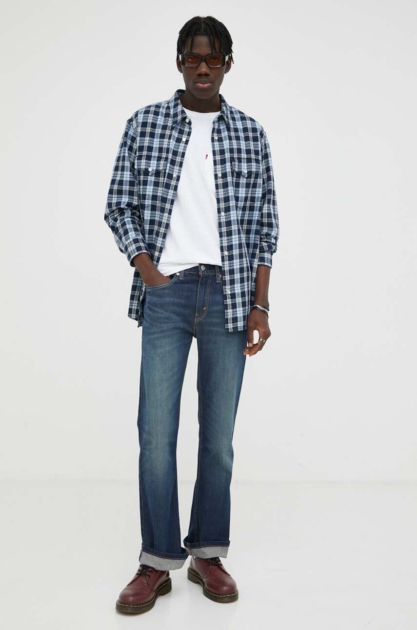 Rifle Levi's 527 SLIM BOOT CUT pánske, tmavomodrá farba