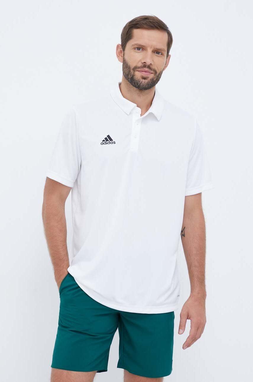 Tréningová polokošeľa adidas Performance Entrada 22 biela farba, jednofarebná
