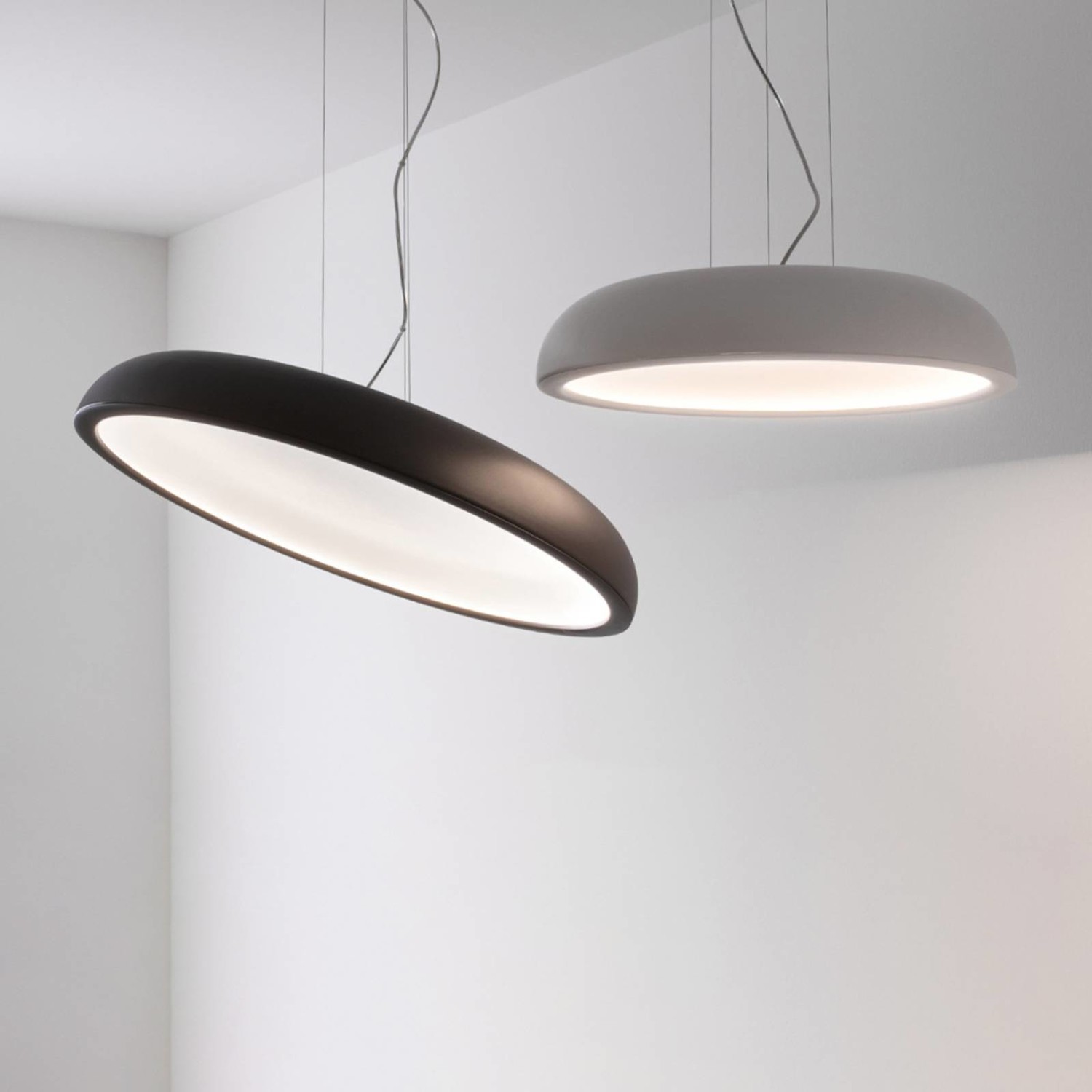 Stilnovo Reflexio LED svietidlo, Ø 46 cm, biela