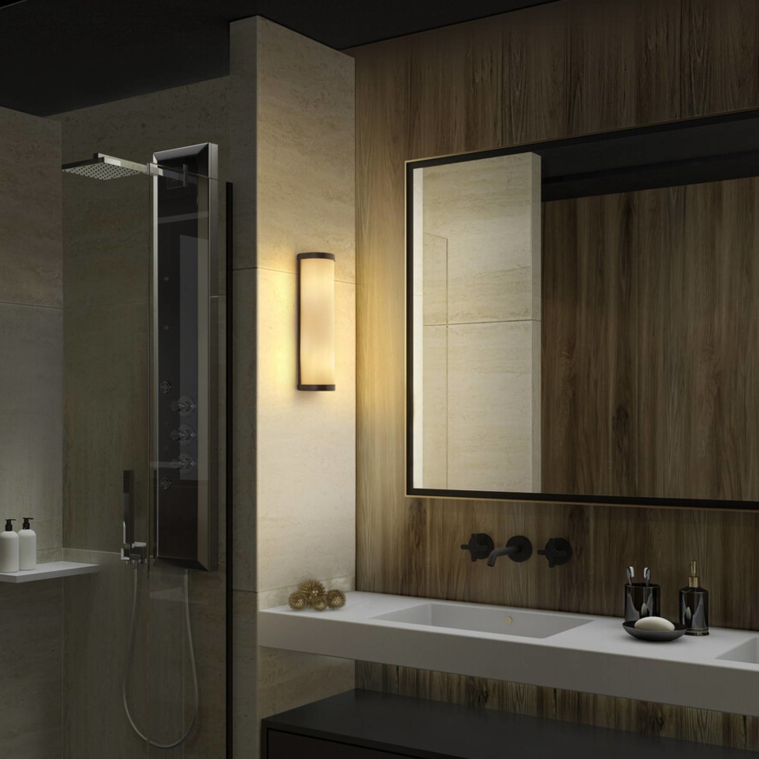 LEDVANCE Bathroom Classic Cylinder 32 cm čierna