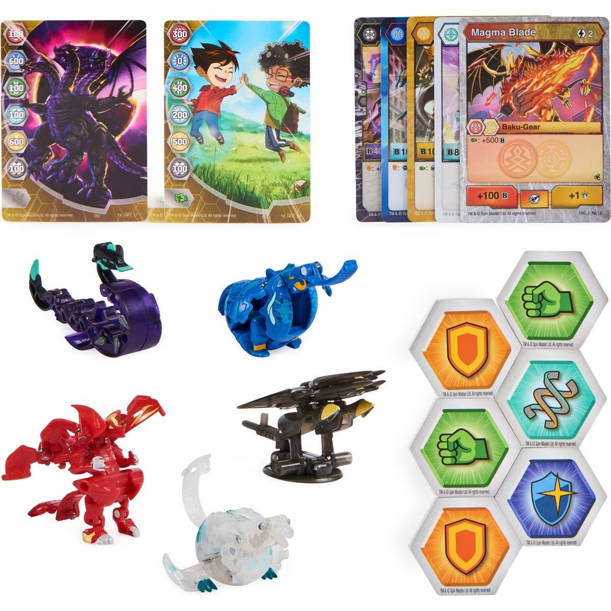 Bakugan Sbírka legend multibalení Maxodon, Montrapod, Trox, Dragonoid