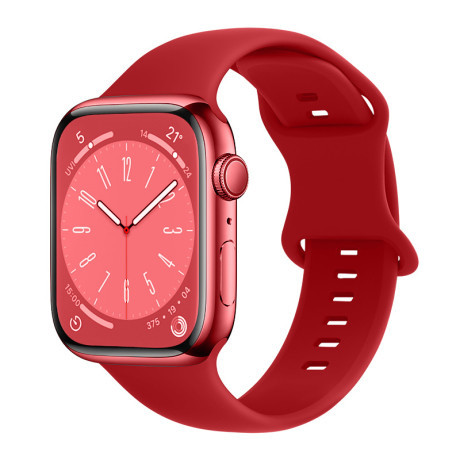 BStrap Smooth Silicone remienok na Apple Watch 38/40/41mm, red