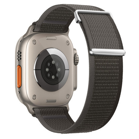 BStrap Velcro Nylon remienok na Apple Watch 38/40/41mm, black gray
