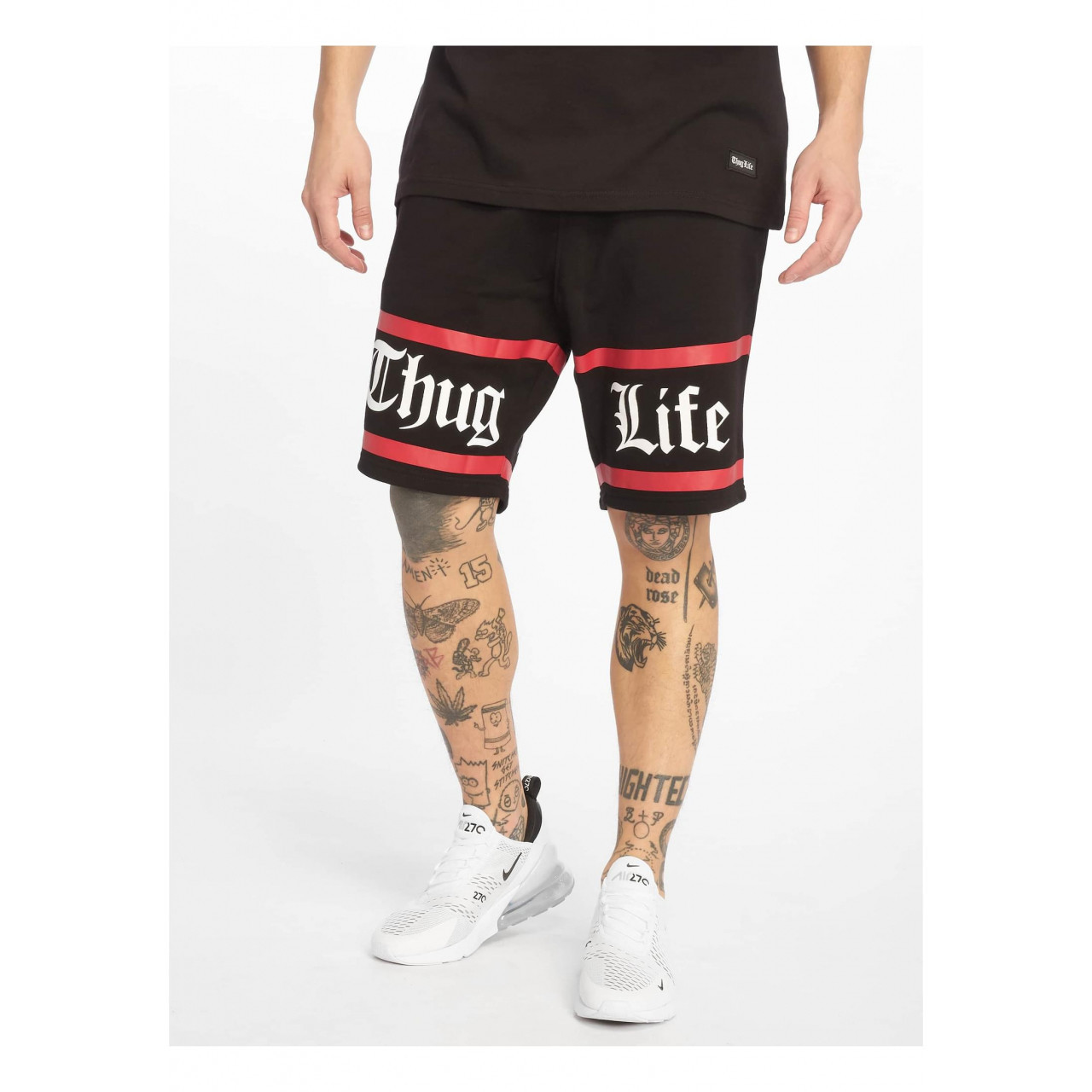 Kraťasy Thug Life Brick Sweat - čierne, XL