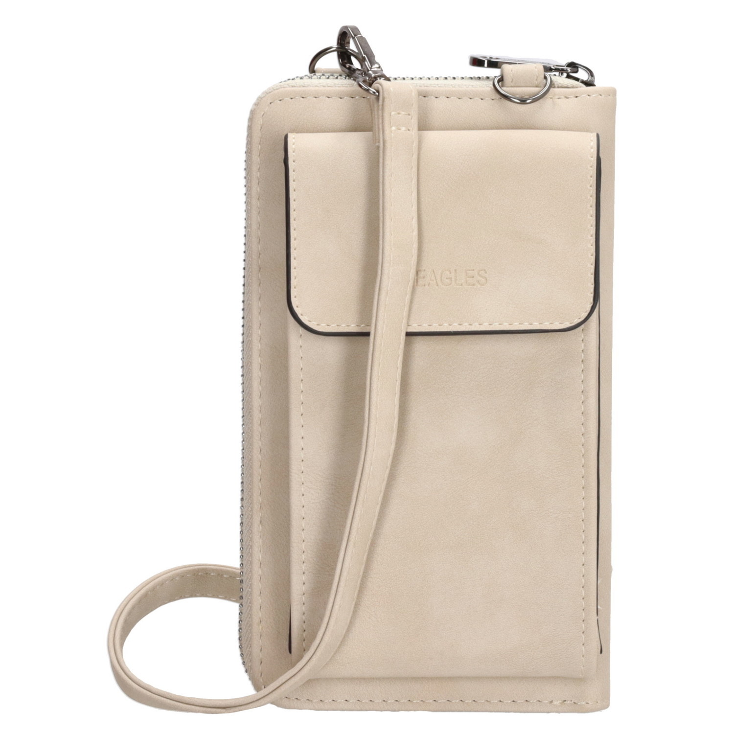 Dámska kabelka na telefón / peňaženka s popruhom cez rameno Beagles Rebelle - light taupe - na výšku
