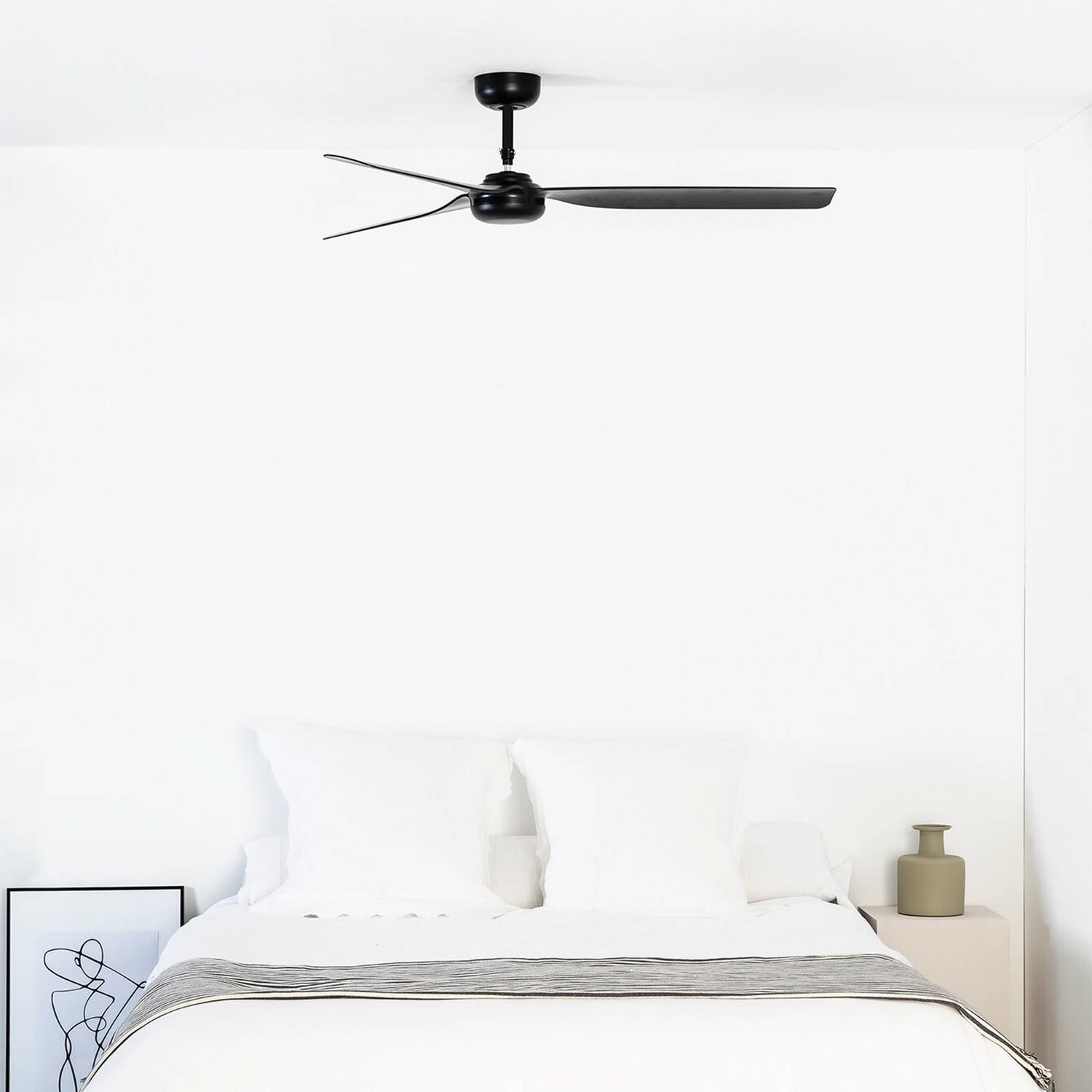 Stropný ventilátor Punt M, DC, 3 lopatky, čierna
