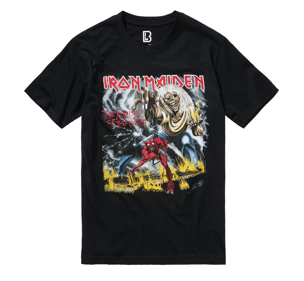 Tričko Brandit Iron Maiden The Number of the Beast - čierne, S
