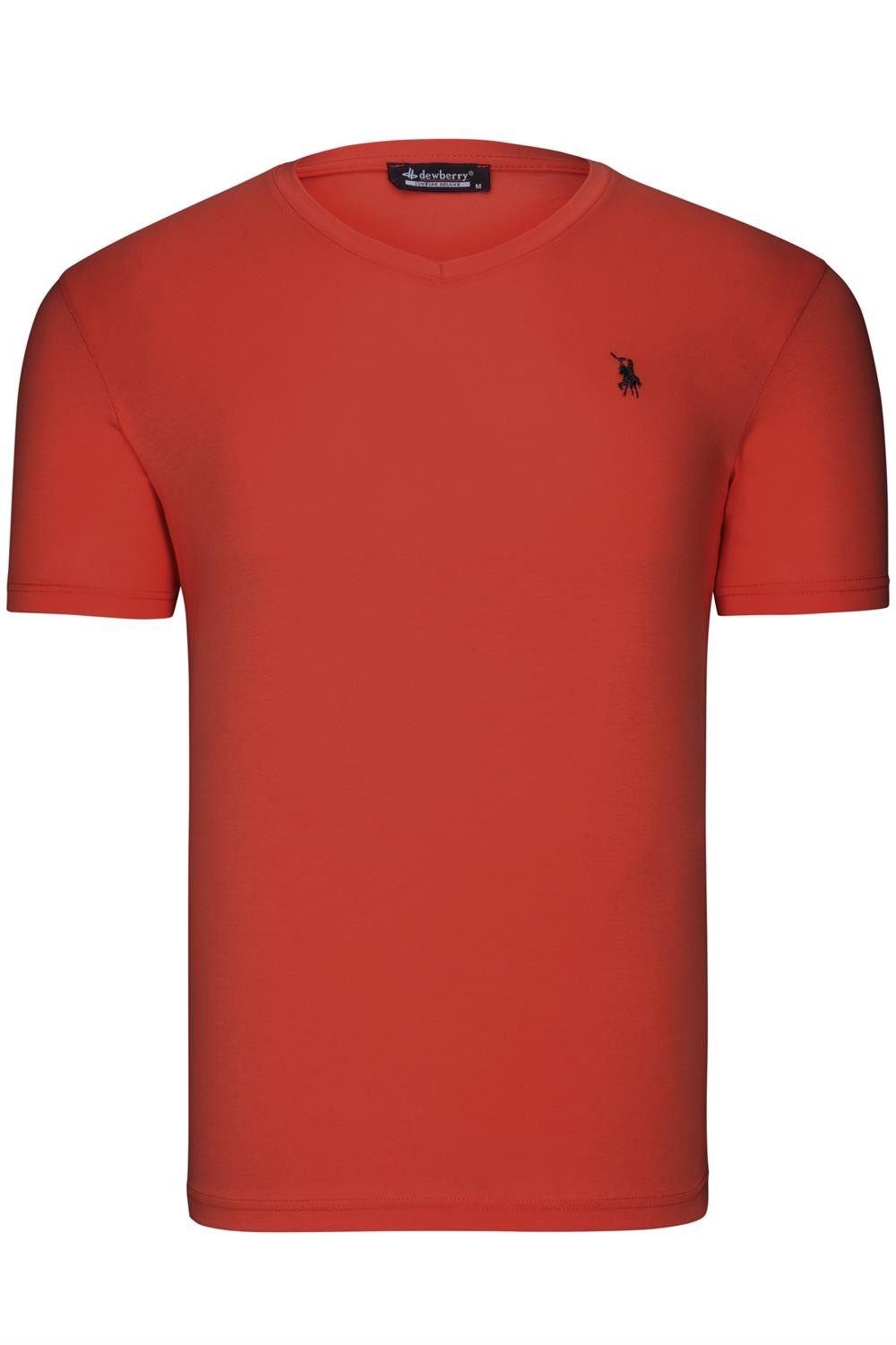 T8568 DEWBERRY V-NECK MENS T-SHIRT-FLAT TILE
