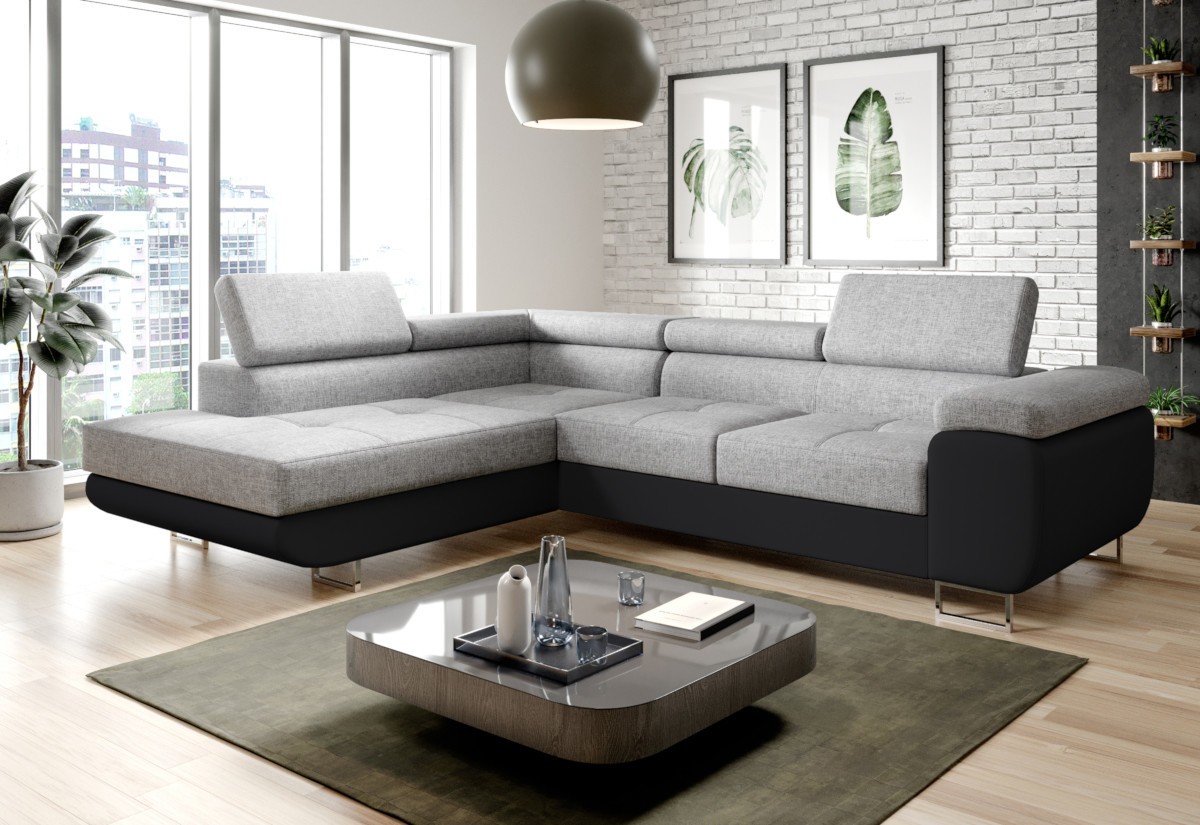 Expedo Rohová sedacia súprava SELINA, 275x90x202, sawana 21/soft 11, ľavá