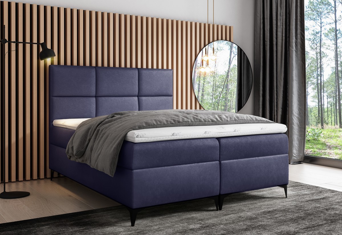 Expedo Čalúnená posteľ boxspring GRETA + topper, 120x200, fancy 79