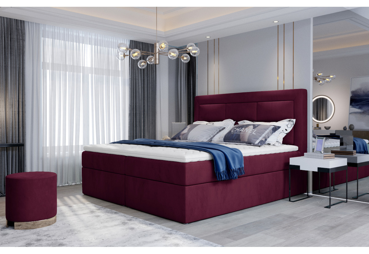 Expedo Čalúnená posteľ boxspring SAVOY, 180x200, mat velvet 68
