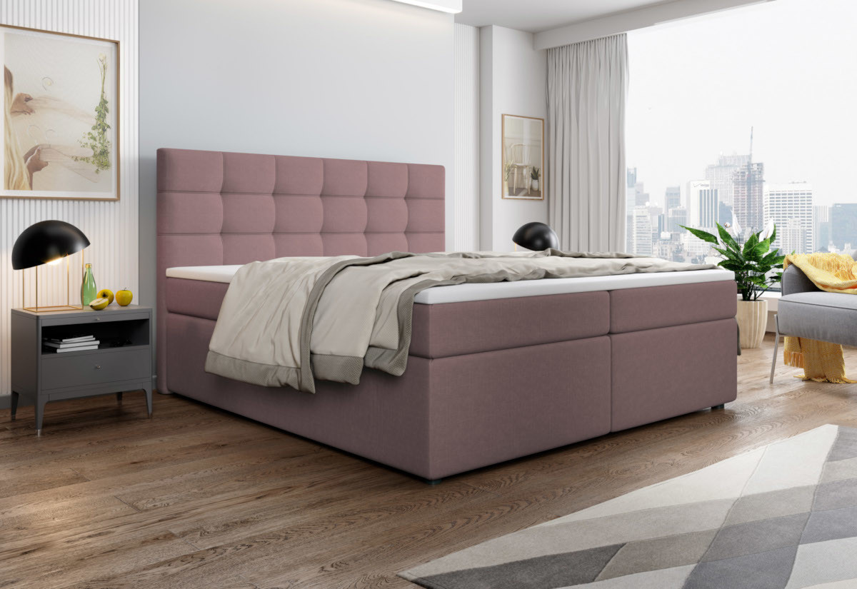 Expedo Čalúnená posteľ boxspring SALMA + topper, 180x200, inari 52