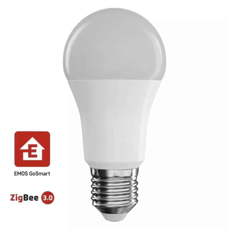 EMOS GoSmart LED žiarovka RGB stmievateľná 9W E27 Zigbee ZQZ514R