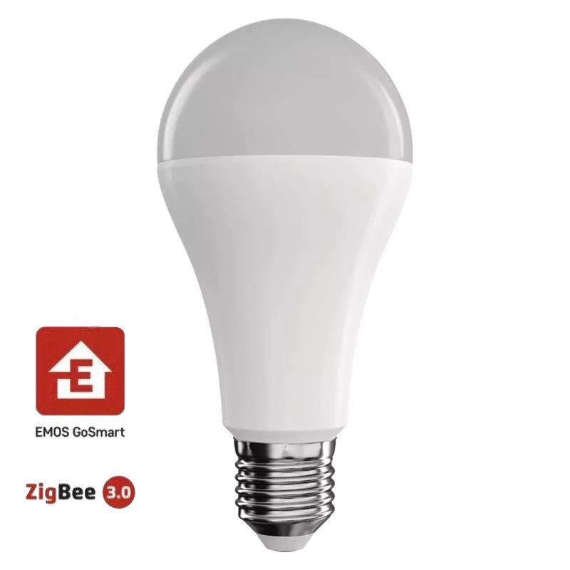 EMOS GoSmart LED žiarovka RGB stmievateľná 14W E27 Zigbee ZQZ516R