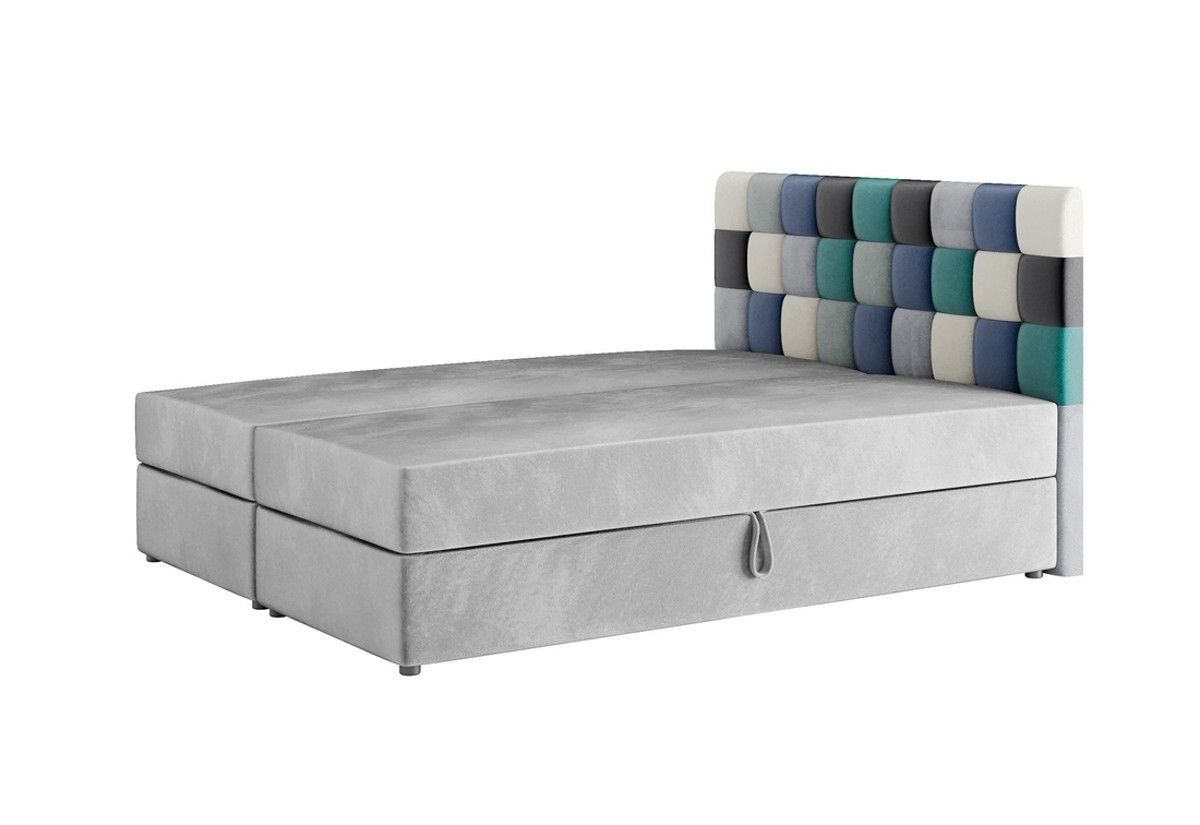 Expedo Čalúnená posteľ boxspring APPLE, 160x200, itaka 14/modrá