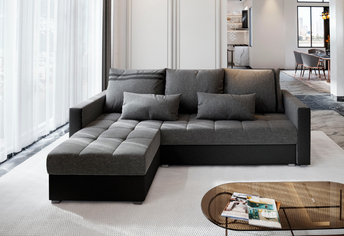 Expedo Rohová sedacia súprava BRANAS, 226x83x143, sawana 21/soft 11