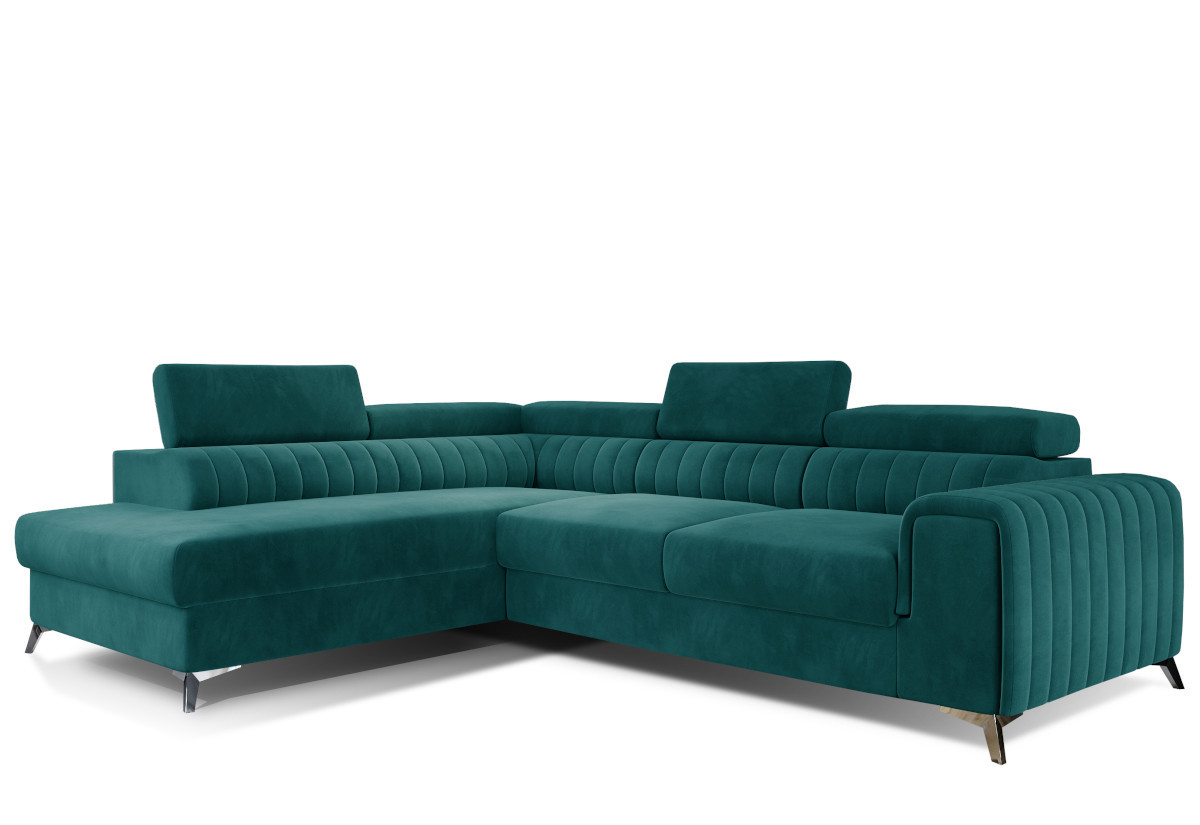Expedo Rohová rozkladacia sedačka DUNCAN, 278x92x205, mat velvet 75, ľavá