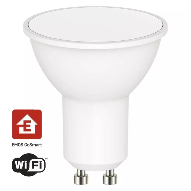 EMOS GoSmart LED žiarovka RGB stmievateľná 4,8W GU10 WiFi ZQW832R