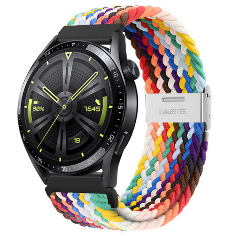 BStrap Elastic Nylon 2 remienok na Garmin Vivoactive 3, rainbow
