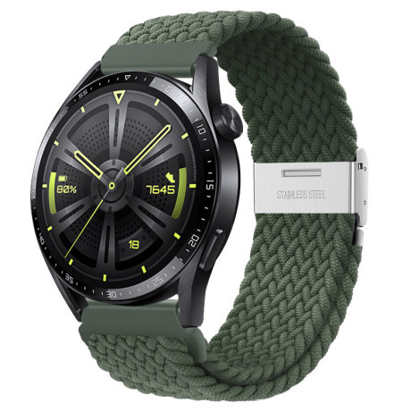 BStrap Elastic Nylon 2 remienok na Garmin Venu 2 Plus, olive green
