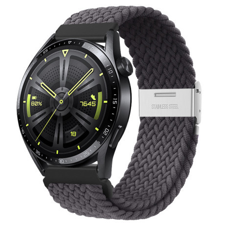 BStrap Elastic Nylon 2 remienok na Huawei Watch GT/GT2 46mm, space ash