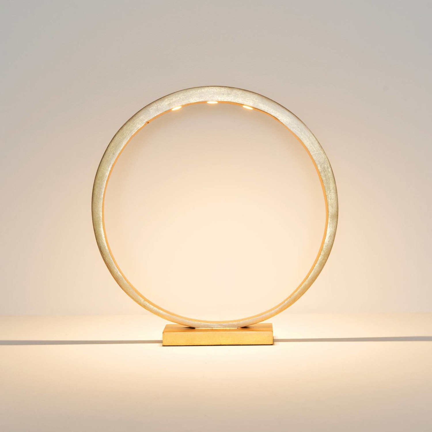 Stolová LED lampa Asterisco kruhová zlatá stmievač
