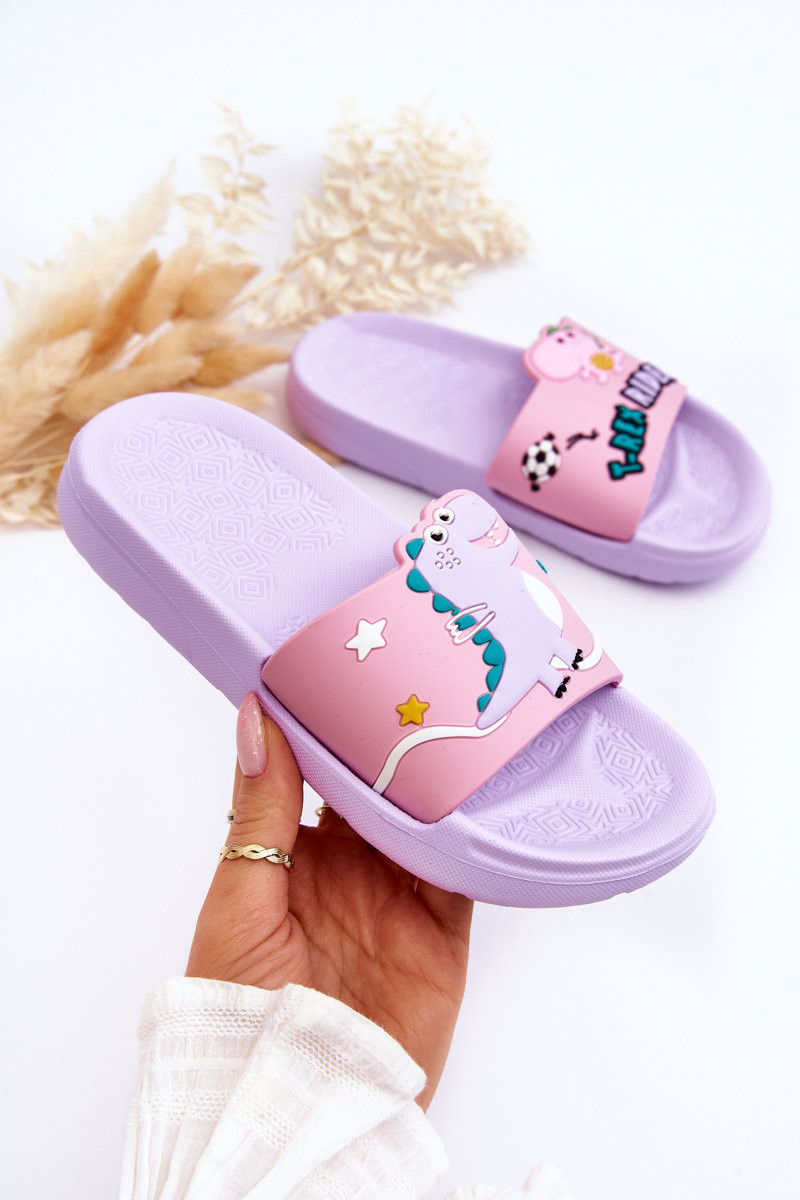 Children's Dinosaur T-Rex Slides purple Bernis
