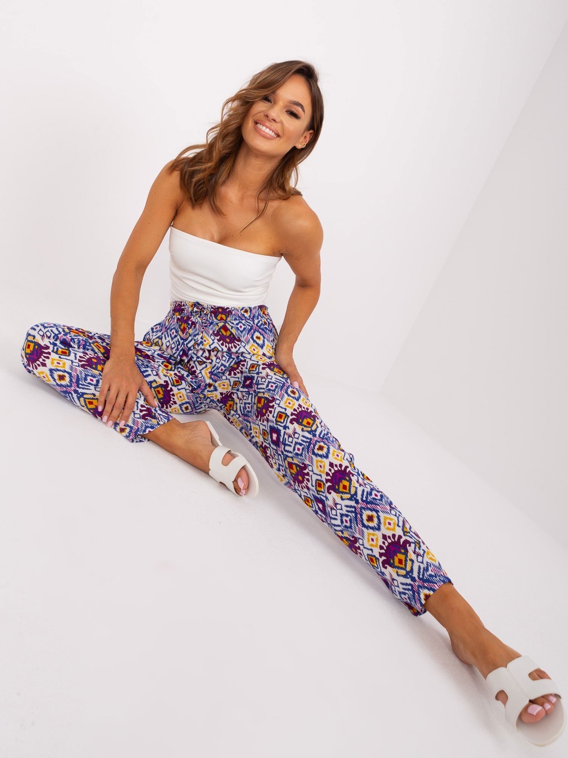 Purple viscose pants made of SUBLEVEL fabric
