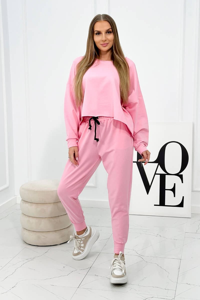Set 2 Piece Sweatshirt + Trousers light pink