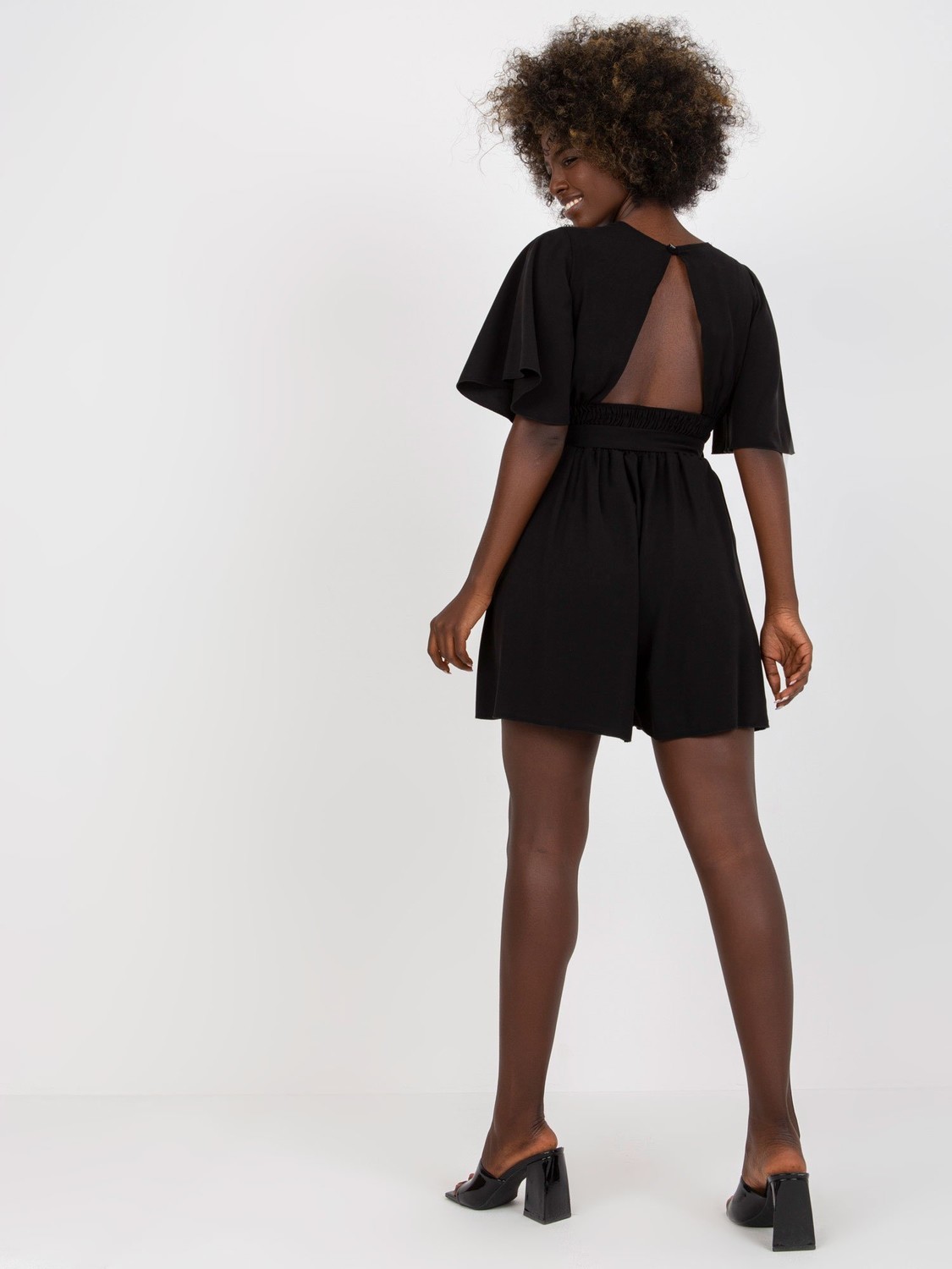 Black summer women's jumpsuit RUE PARIS