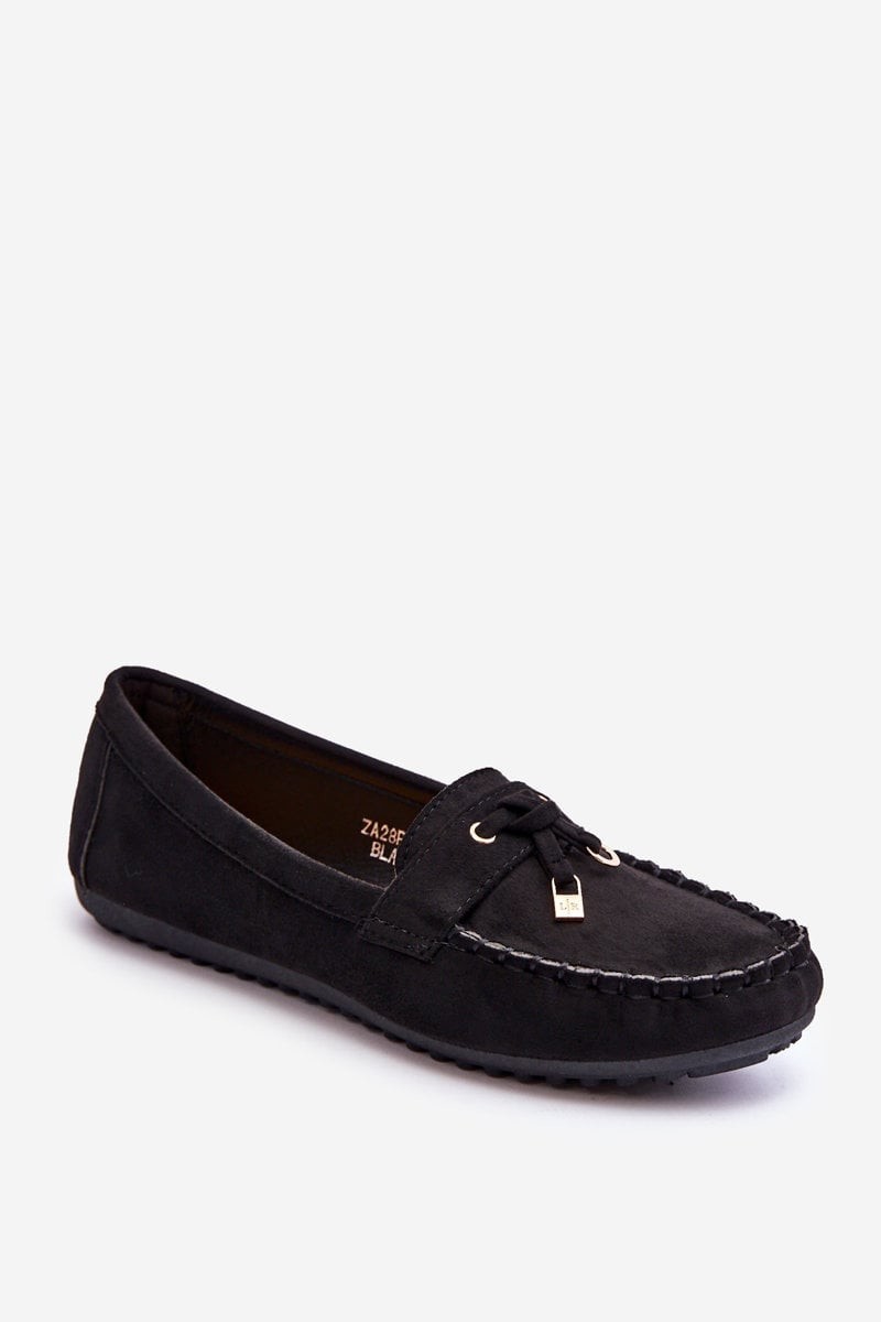 Classic Suede Moccasins Black Good Time