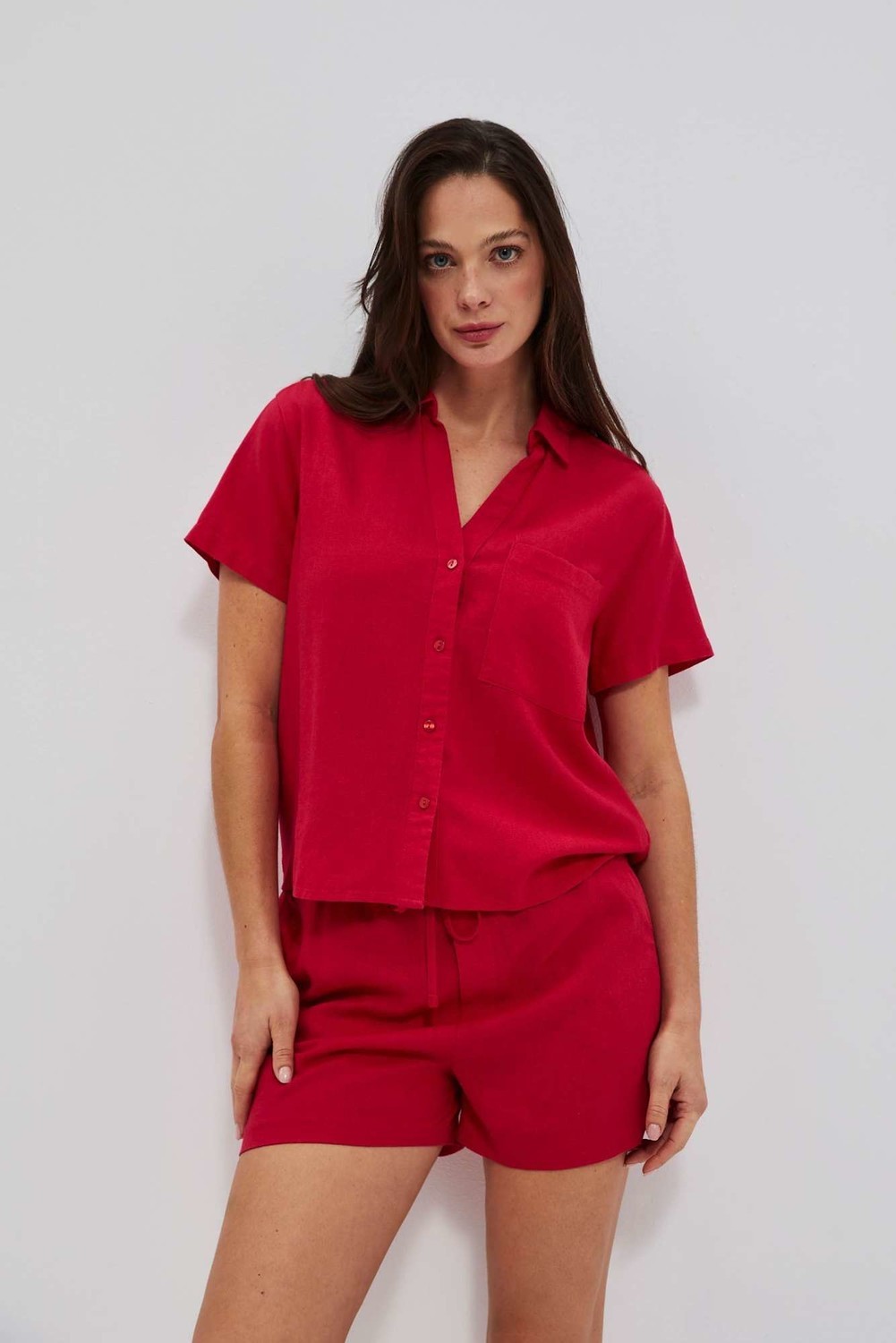 WOMEN'S SHORTS L-SH-4012 STRAWBERRY