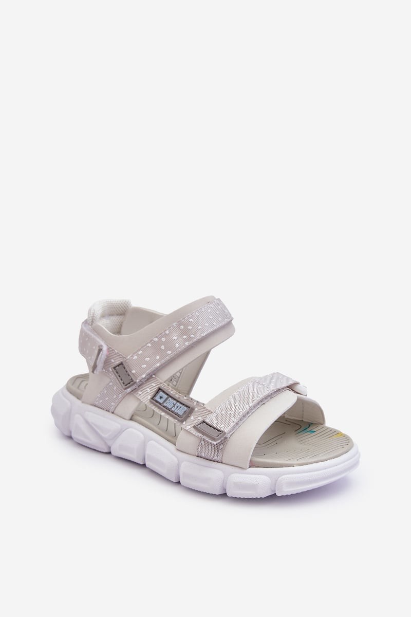 Kids Zippered Sandal Big Star LL374201 white-silver