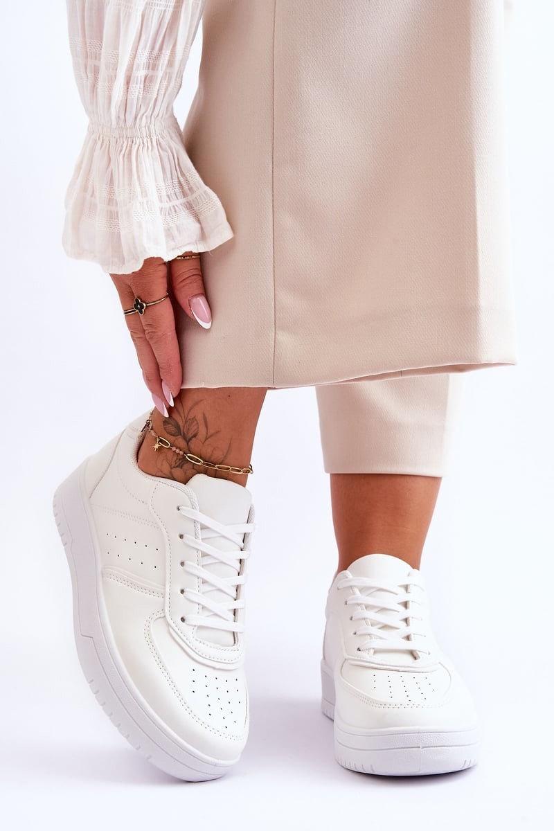 Classic platform sports shoes white Feel It