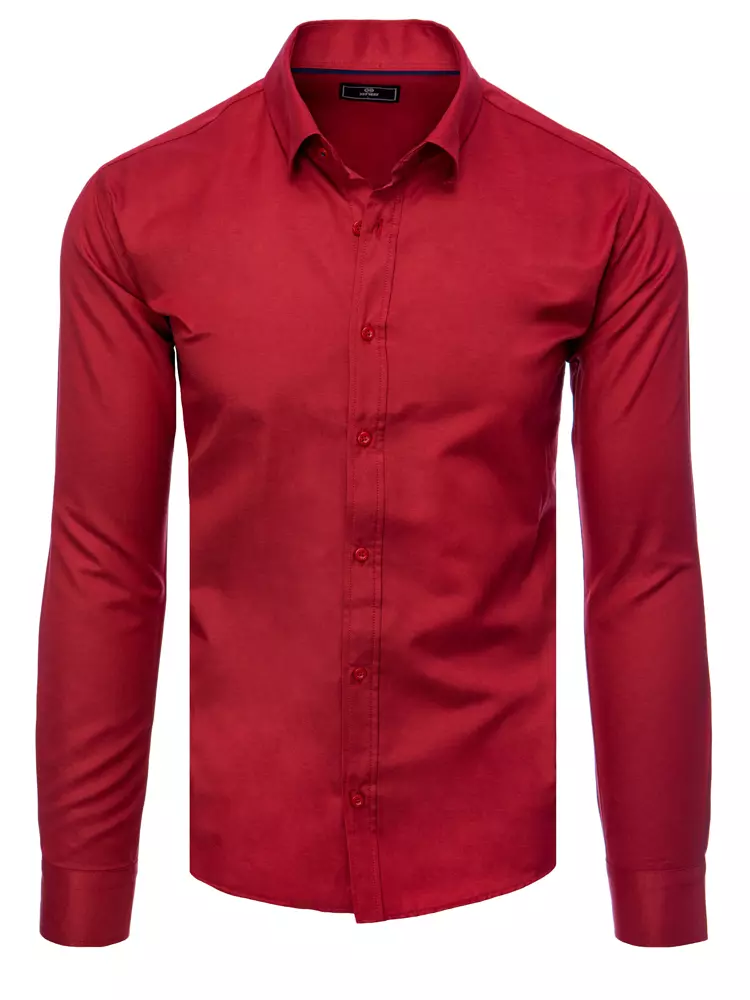 Dstreet men's elegant burgundy shirt