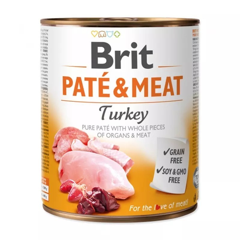 BRIT PATE & MEAT TURKEY 800G KONZERVA PRE PSOV
