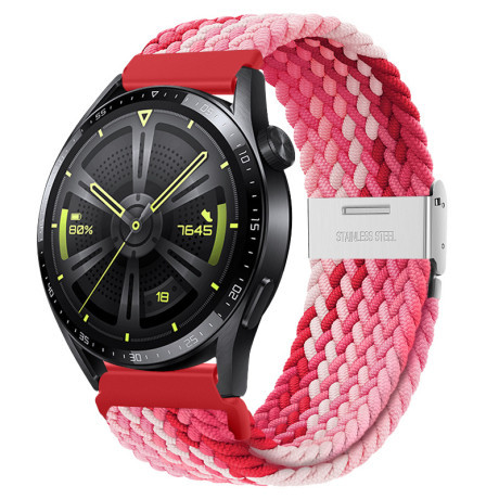 BStrap Elastic Nylon 2 remienok na Huawei Watch GT3 42mm, strawberry