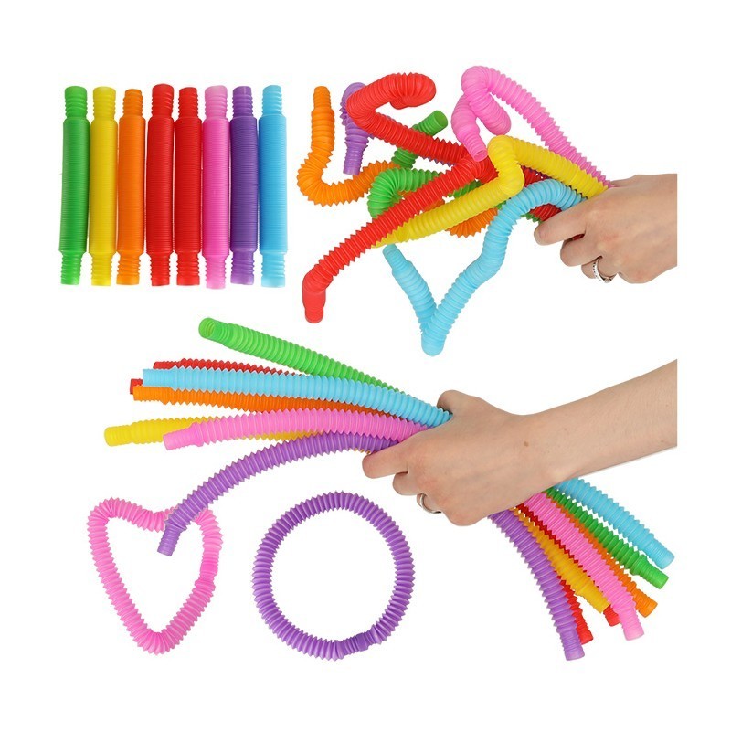 4520 Montessori senzorické naťahovacie rúrky- Pop Tube 8ks